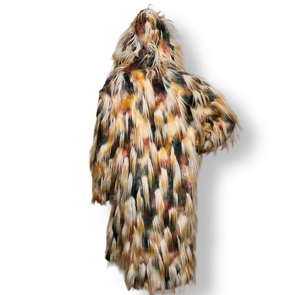 Custom Made Long Pile Faux Fur Jacket Size Medium Reversible - Picture 2 of 12